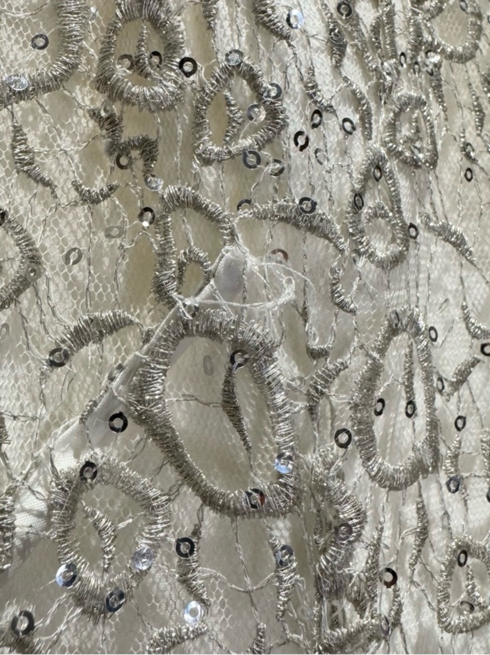 Aidan Mattox Ivory Strapless Lace Sequin Bodice Tulle Trumpet Gown Dress Size 2 - Picture 11 of 12